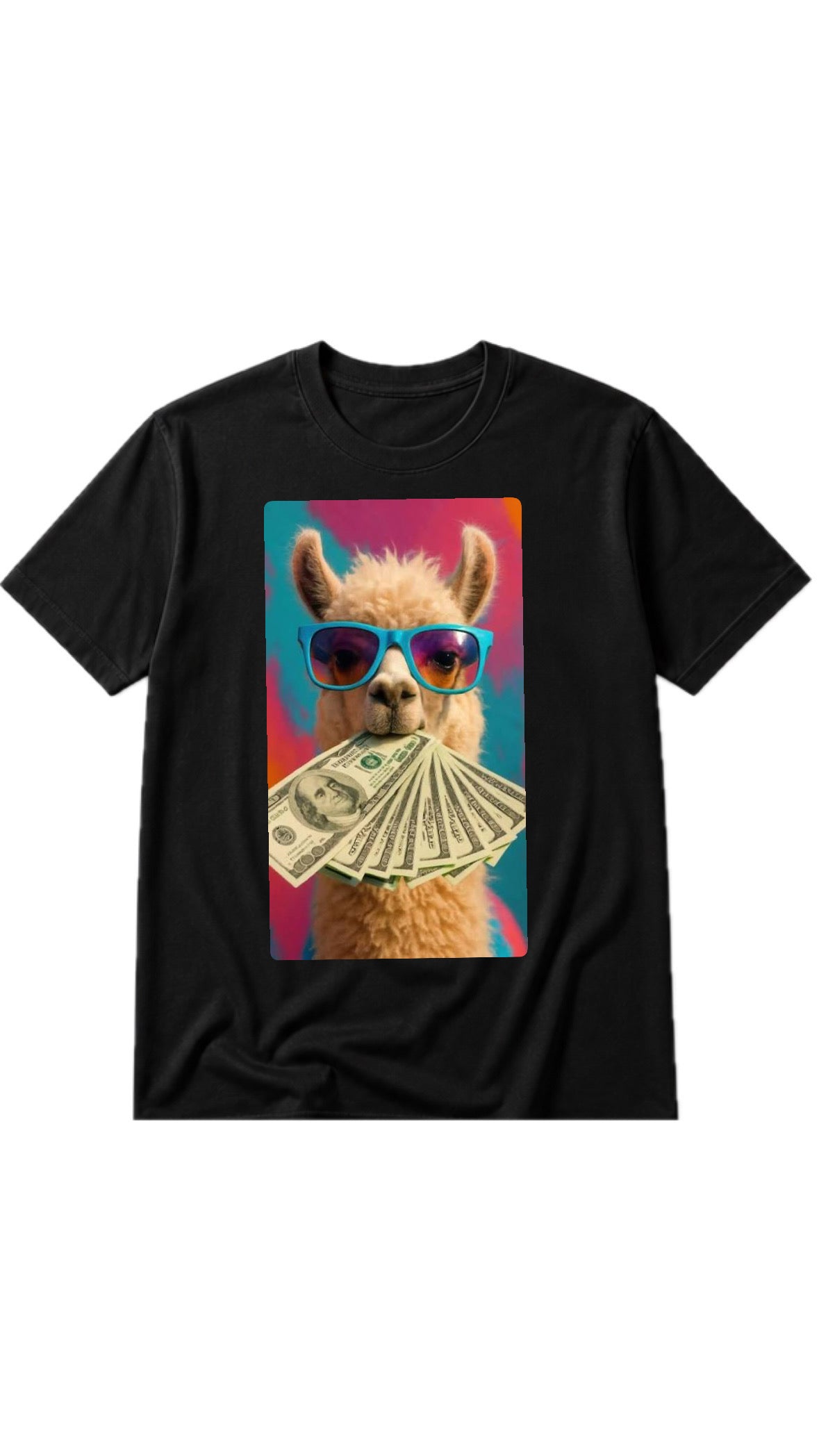 Cool Alpaca Cash Graphic Short Tee 😎💸