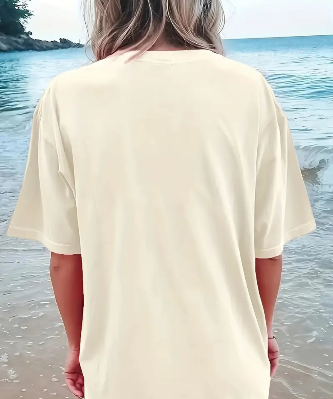 Sun & Moon Print Drop Shoulder T-shirt