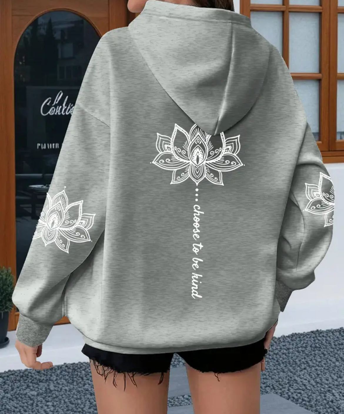 Women’s Plus Size Lavender Lotus Hoodie