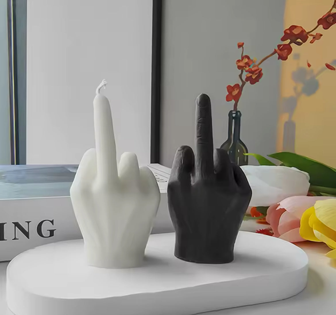 Universal Creative Candles Middle Finger Shaped.