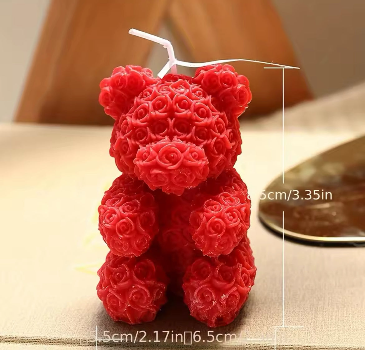Creative Rose Bear Home Decoration Fragrance Candle.