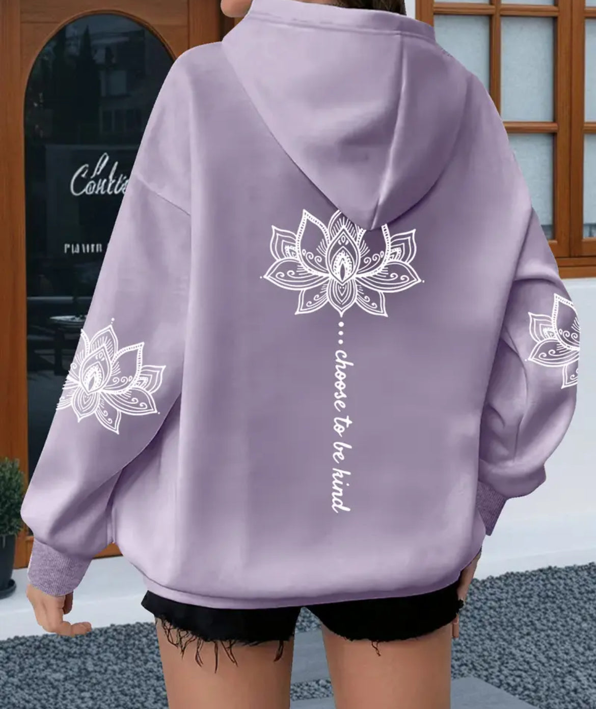 Women’s Plus Size Lavender Lotus Hoodie