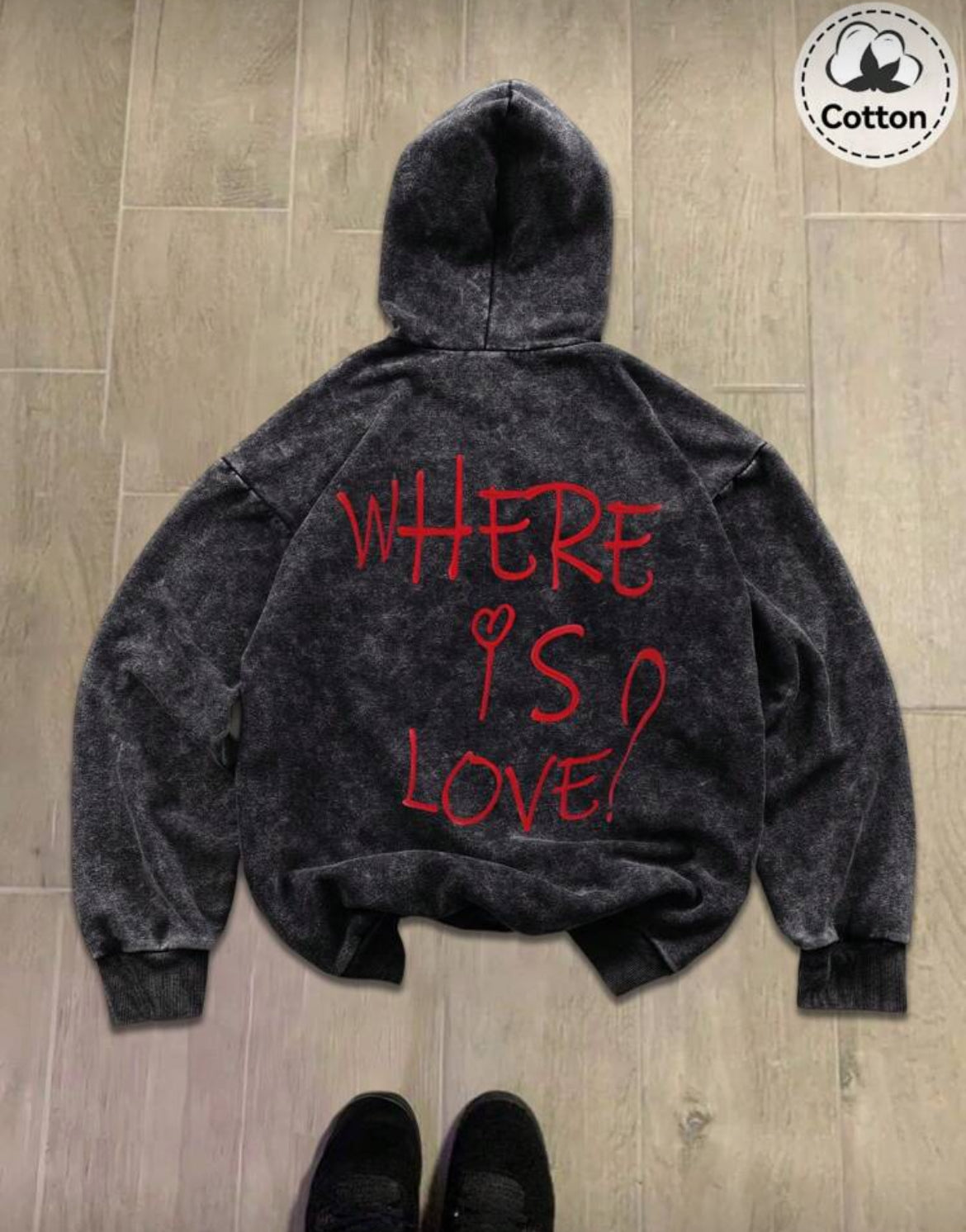 “Where Is Love” Men Women Zipper Hooded Sweatshirt