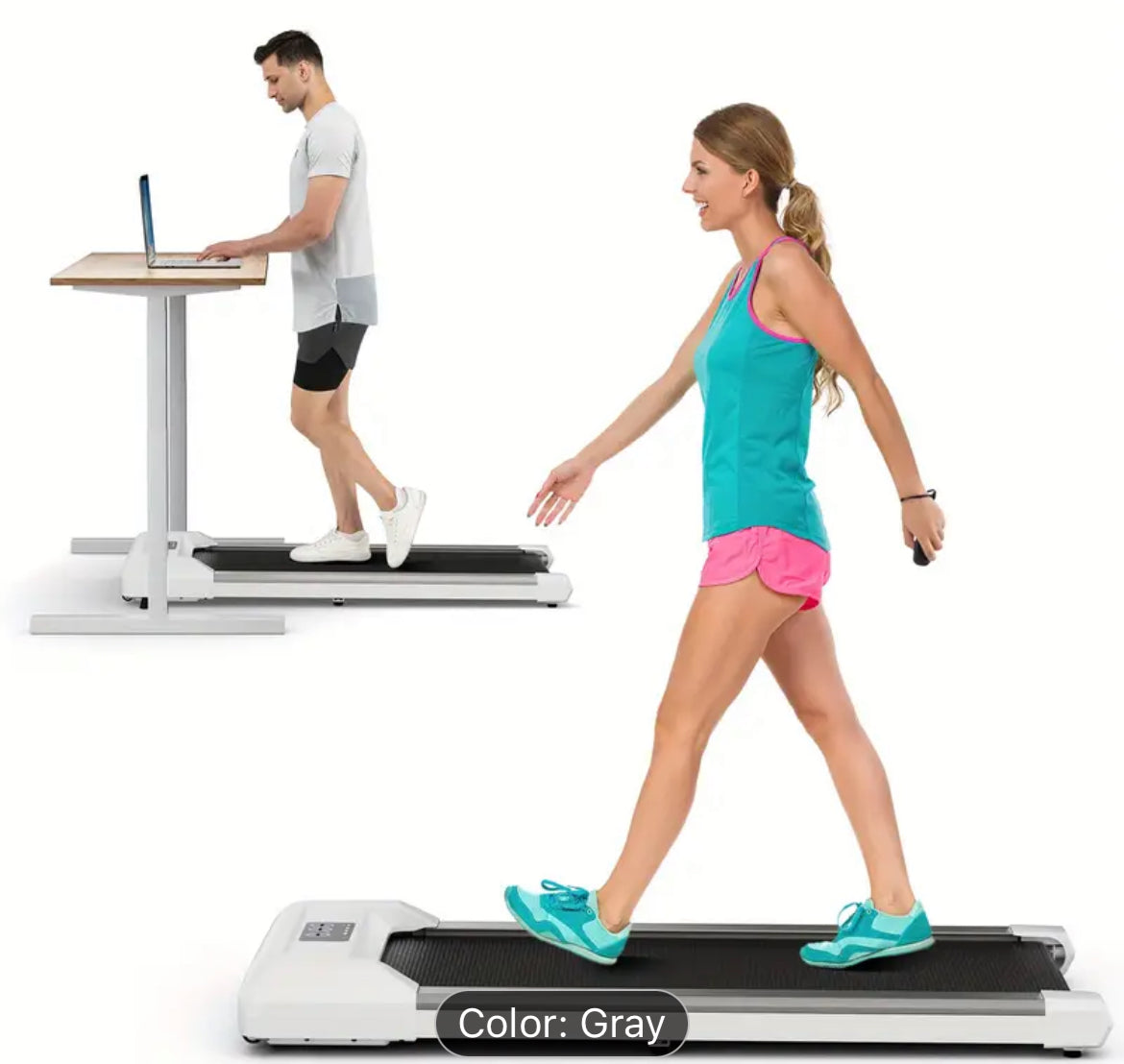 MAXMASS Walking Pad w/265 lbs Capacity Remote Control & LED Display Under Desk Treadmill.