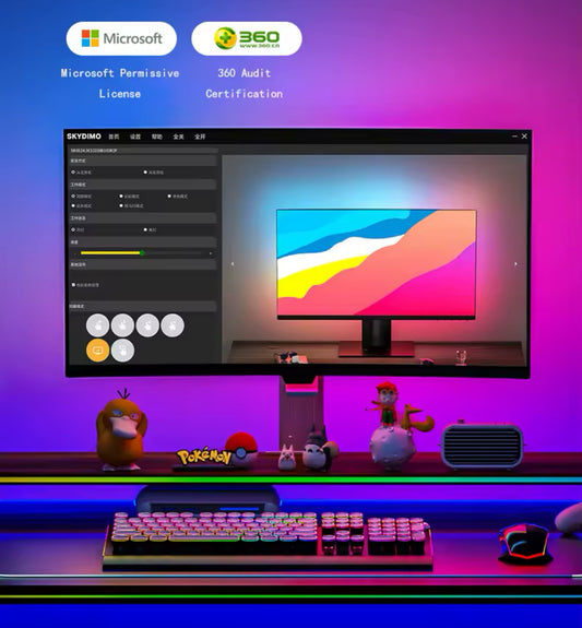 Immersion RGB Computer Screen Synchronization Light Strip, USB 5V Dream Color PC Backlight Pickup Light for Game Room.
