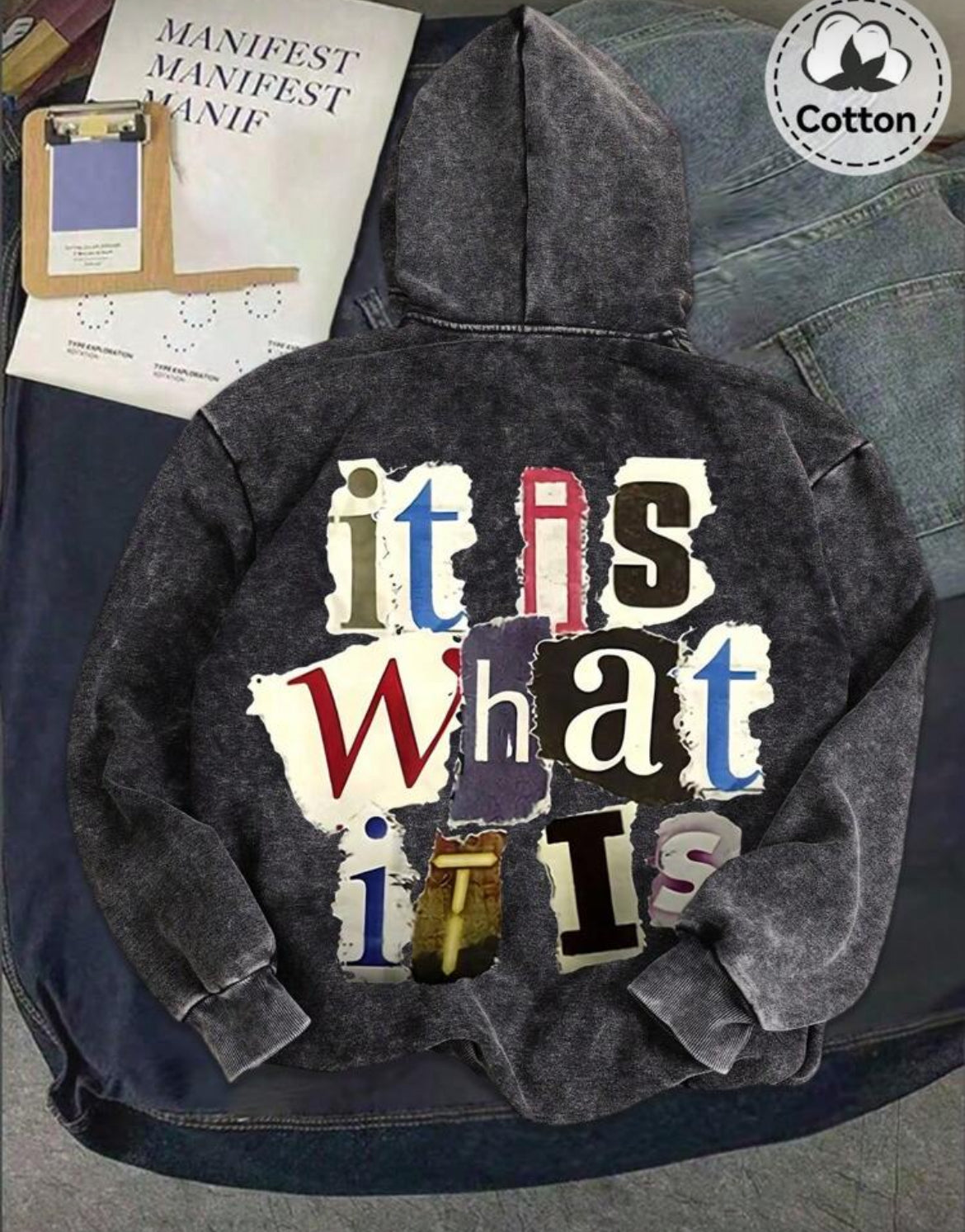 Autumn & Winter “It Is What It Is” Men Women Hooded Sweatshirt