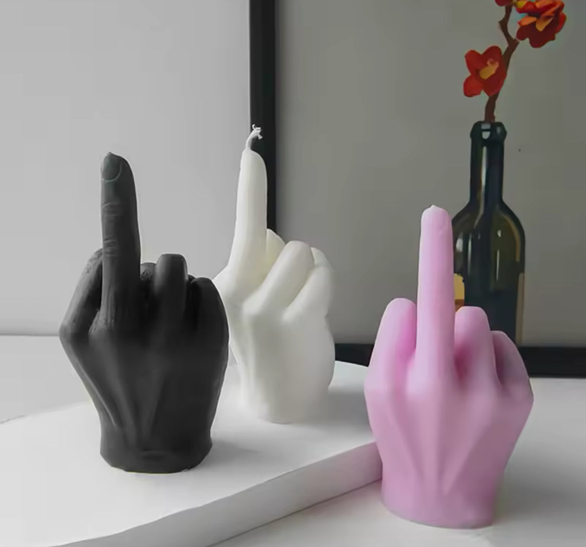 Universal Creative Candles Middle Finger Shaped.