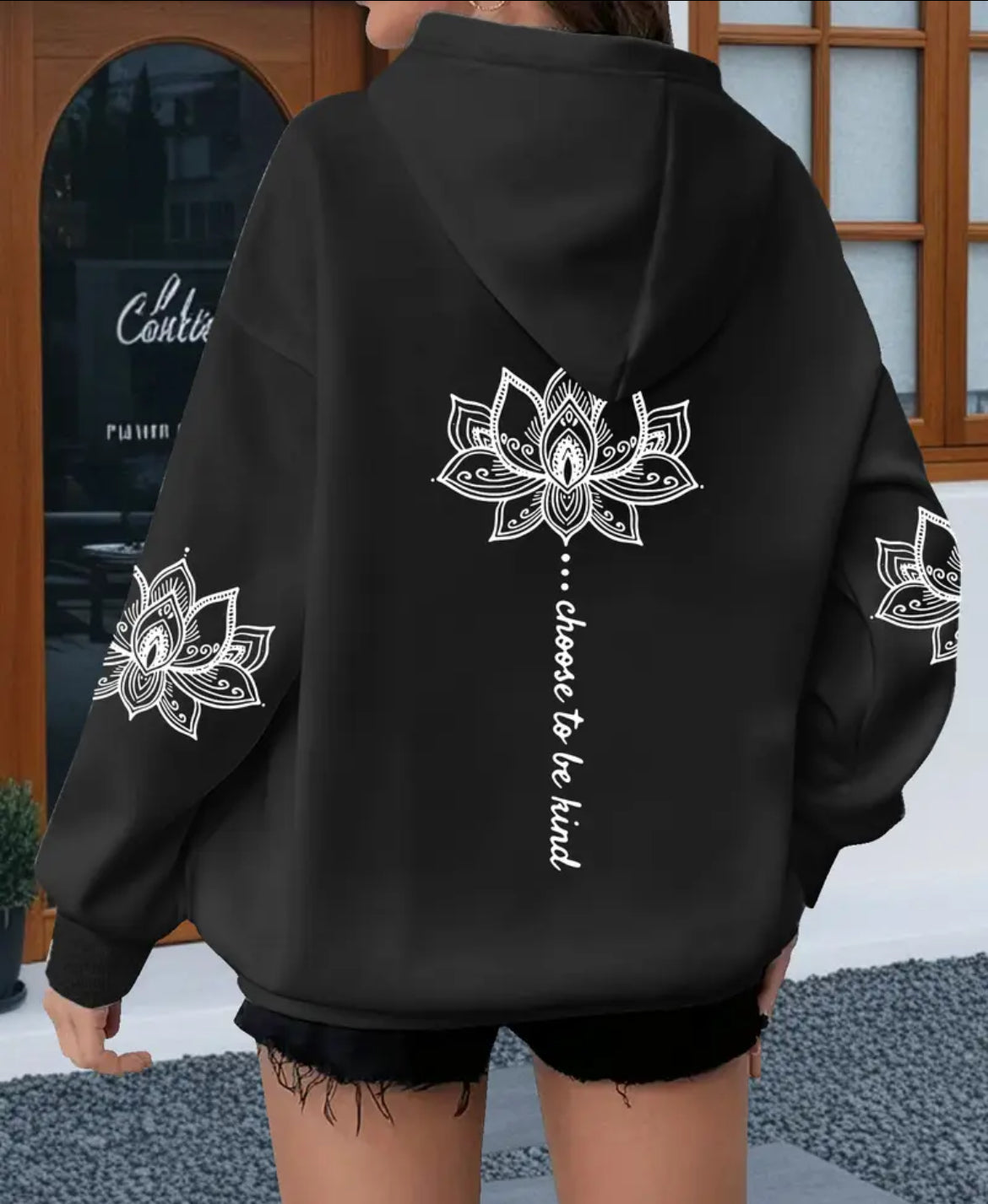 Women’s Plus Size Lavender Lotus Hoodie